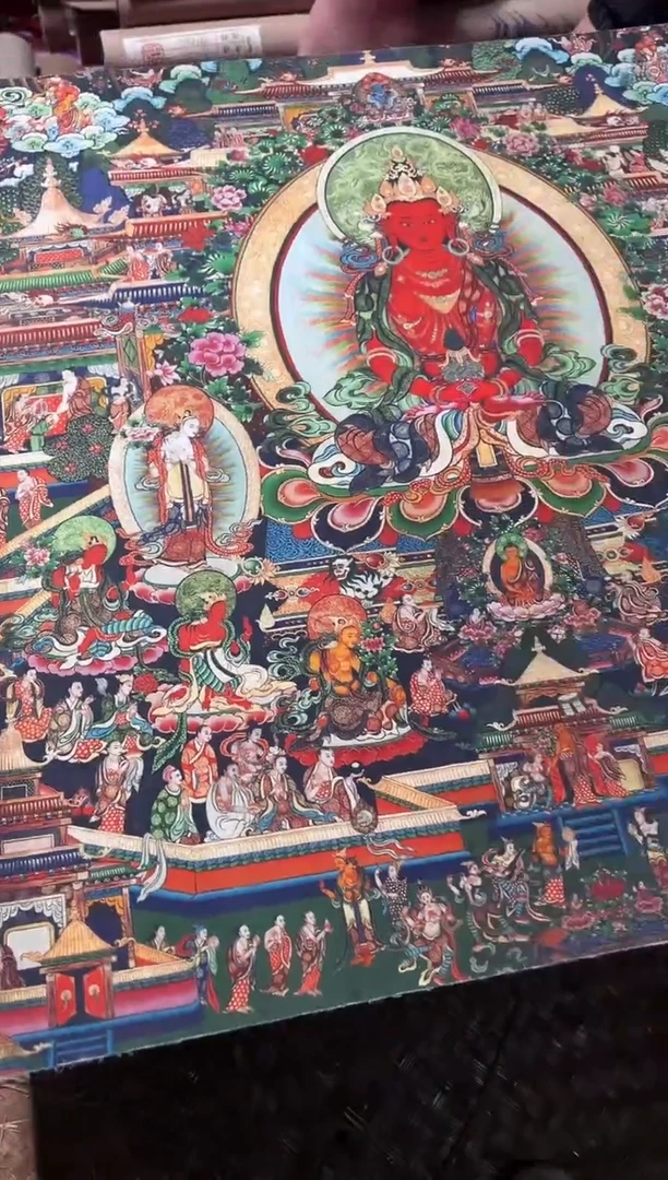 卷轴画卷轴画菊菊唐卡tk