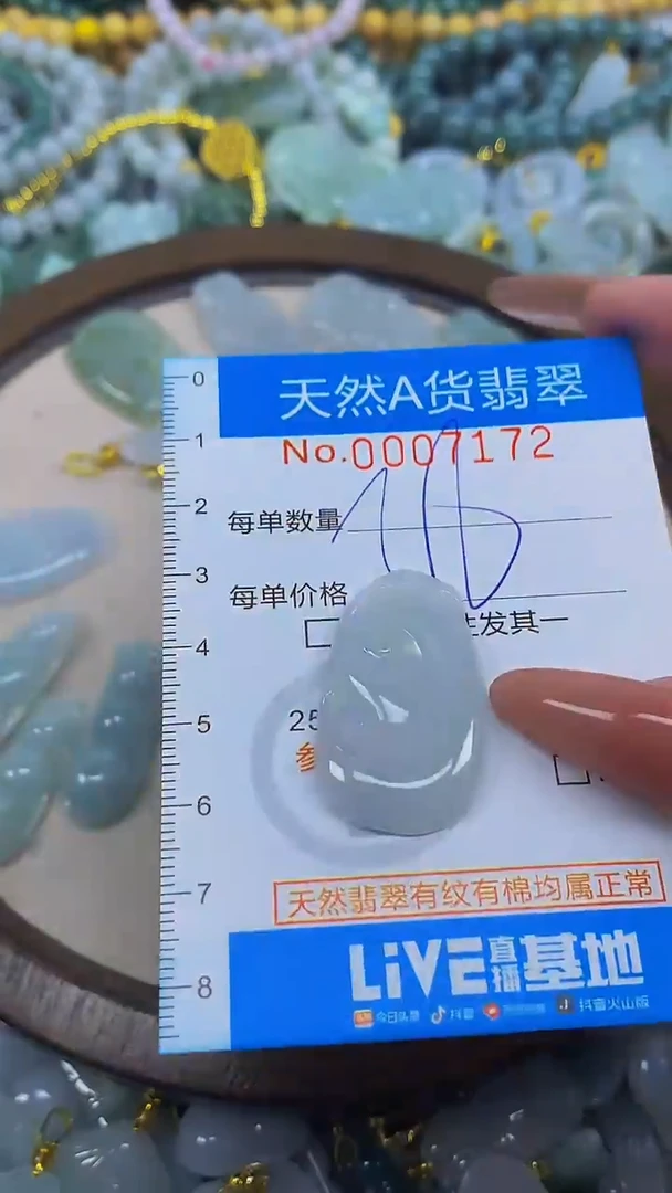 颈饰未镶嵌翡翠净货挂件-7172
