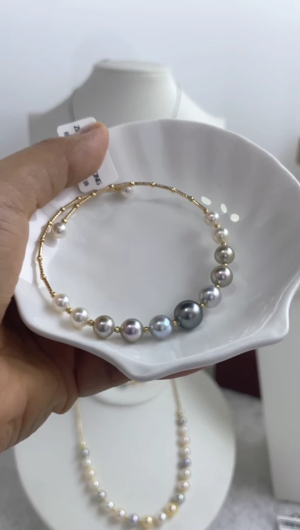 18K金镶嵌手链海水珍珠多样性发其一