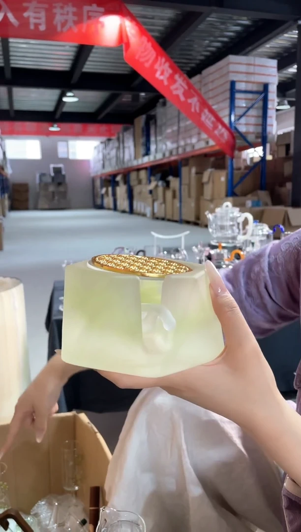 琉璃温茶器绿色磨砂