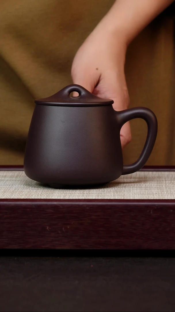 茶杯紫砂紫泥石瓢杯
