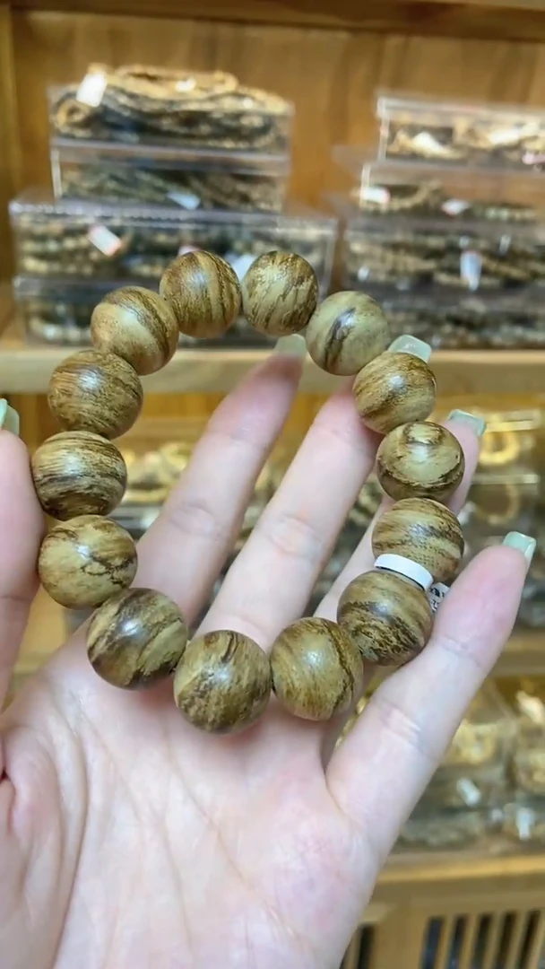 手串沉香马尼涝圆珠单圈1.7虫漏多样性发其一