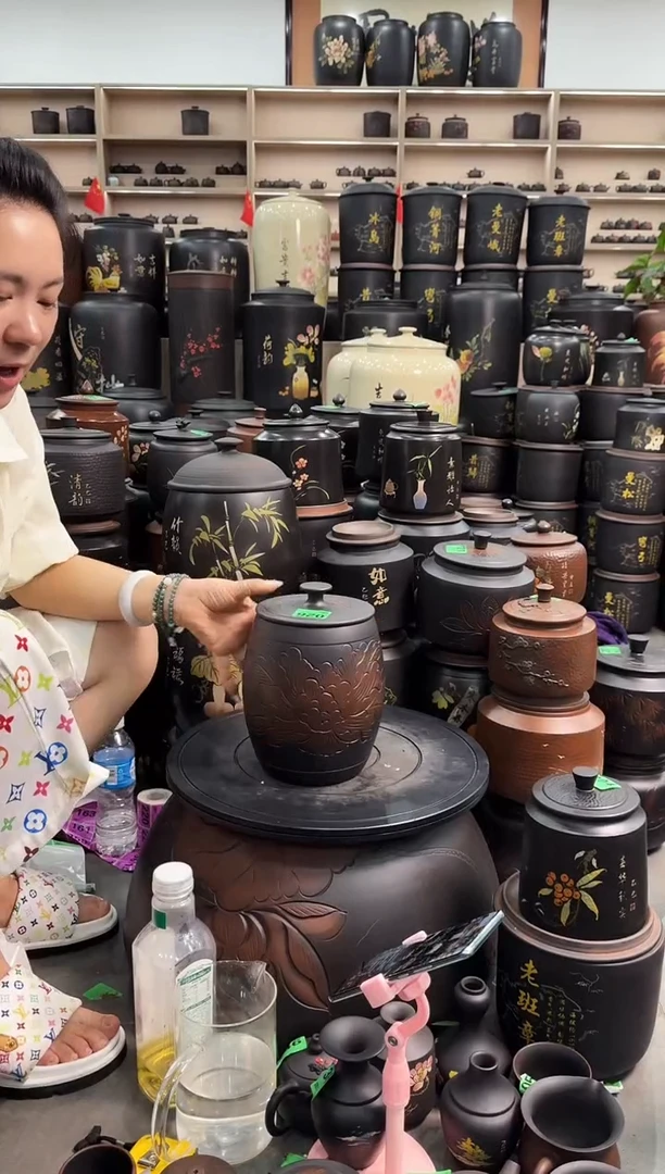 罐瑕疵茶叶罐  026  高柱牡丹花