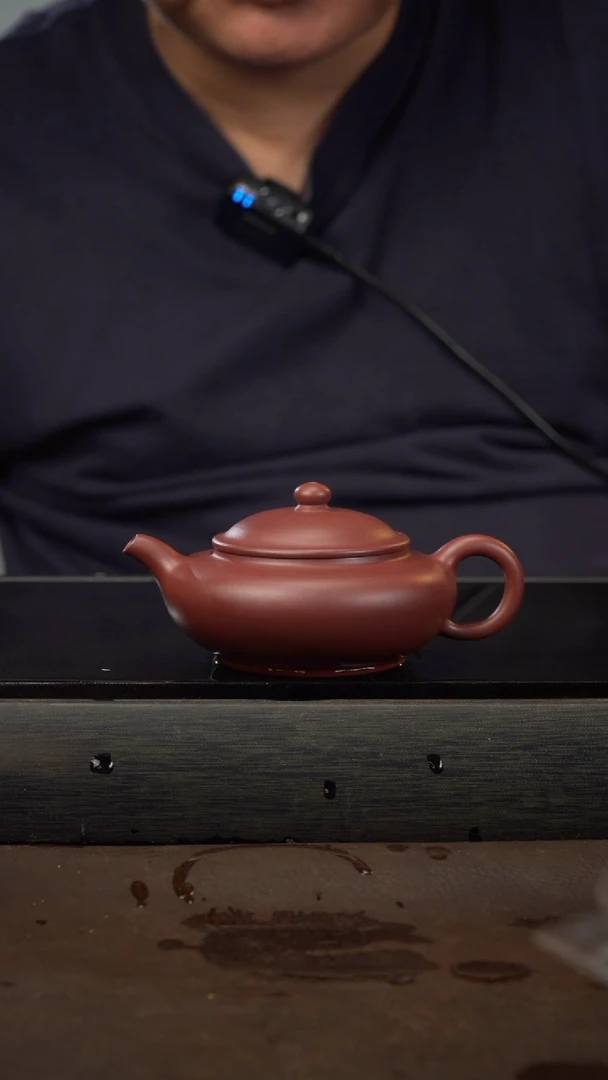 茶壶紫砂10，卧龙。大红袍，140cc