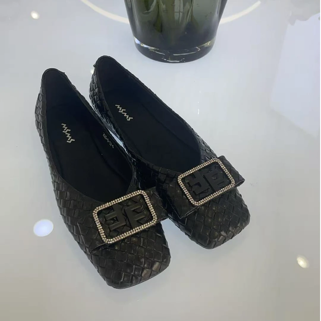 玛莎玛索z2025-8方头平底软瓢鞋