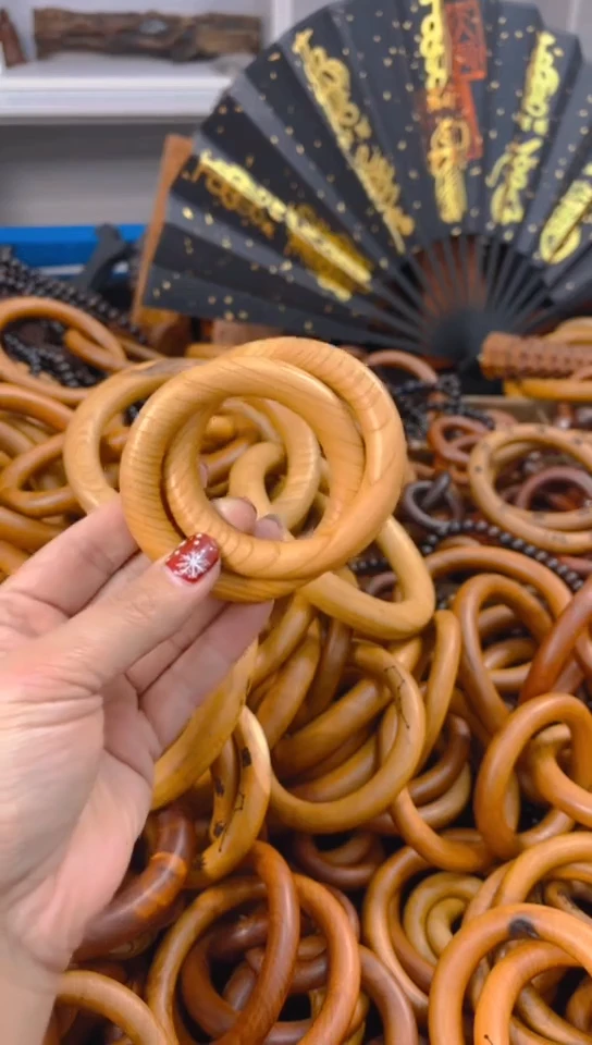 【闪购商品】枣木木雕桃木乾坤圈50一物一拍