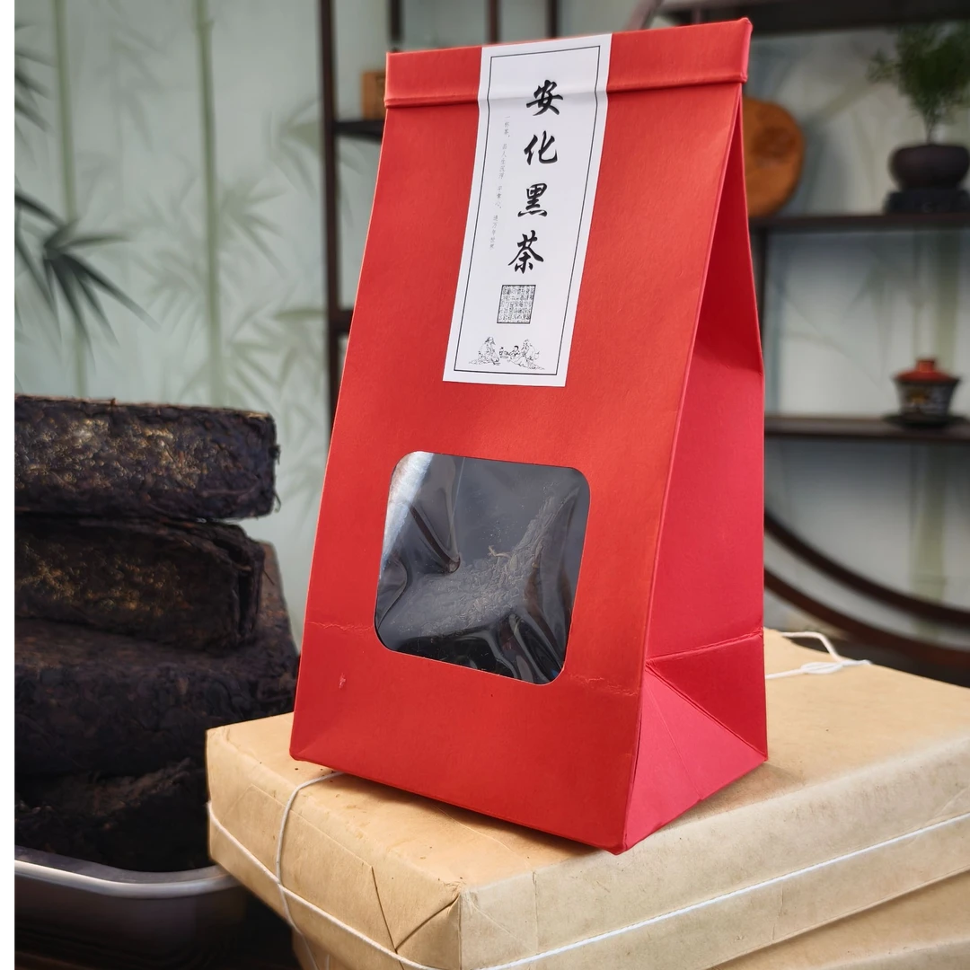 【拍一发二】2018年安化黑茶茯砖100克精选茯砖茶金花黑茶散装金花