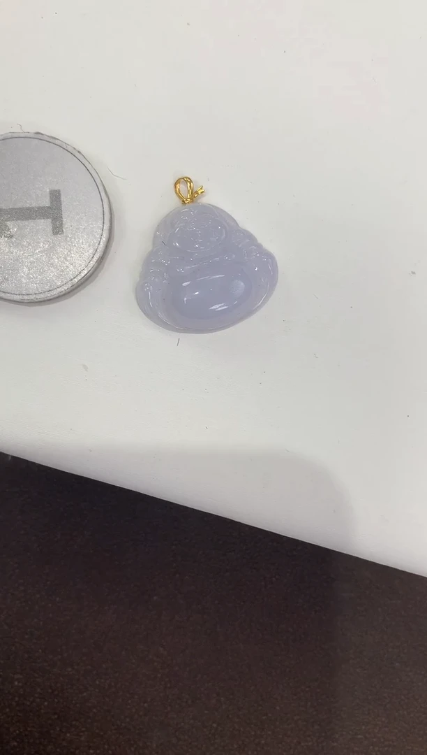 颈饰18K金镶嵌翡翠天然缅甸A货翡翠