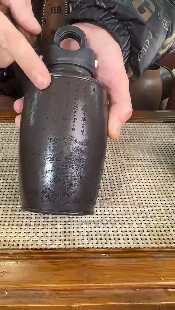 【闪购商品】紫砂茶壶石黄-双层 春江花月夜