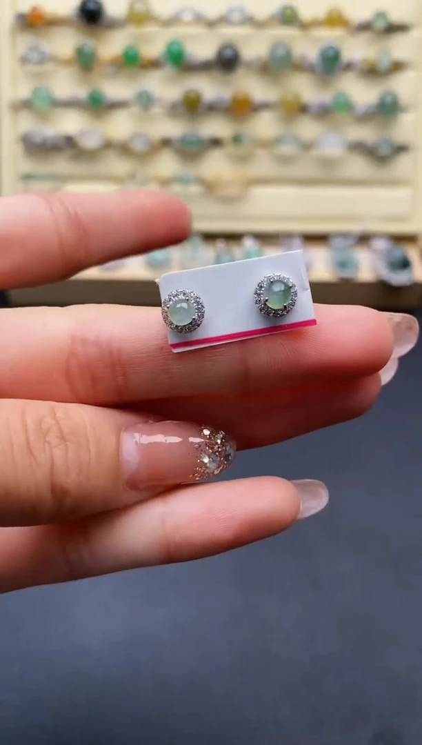 银S925镶嵌戒指翡翠22222222+3