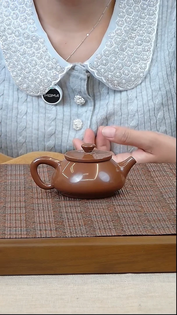 11亮光小石瓢壶80CC/玖陶纯手工制作甄选