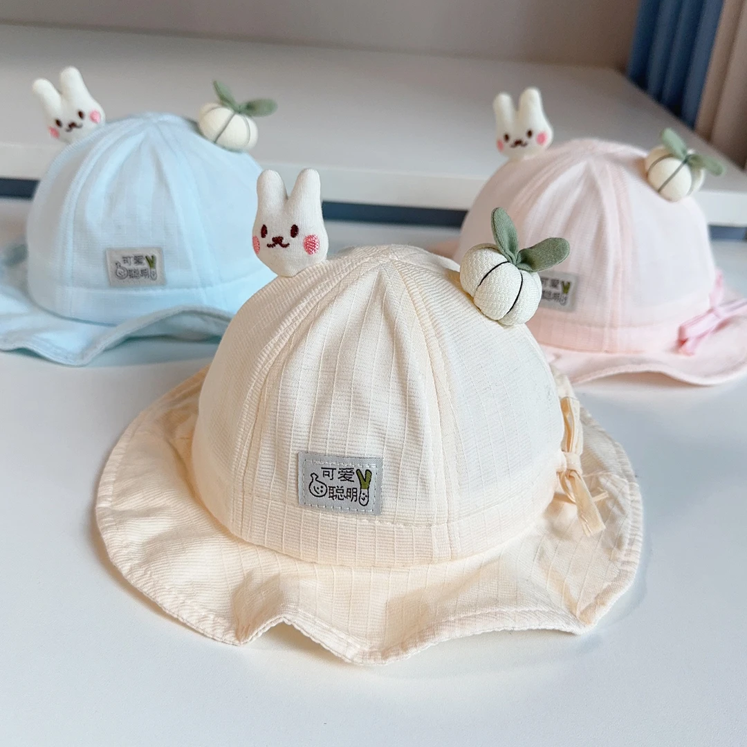 宝宝渔夫帽宽檐超萌婴儿遮阳帽可爱聪明幼儿盆帽春夏小孩太阳帽