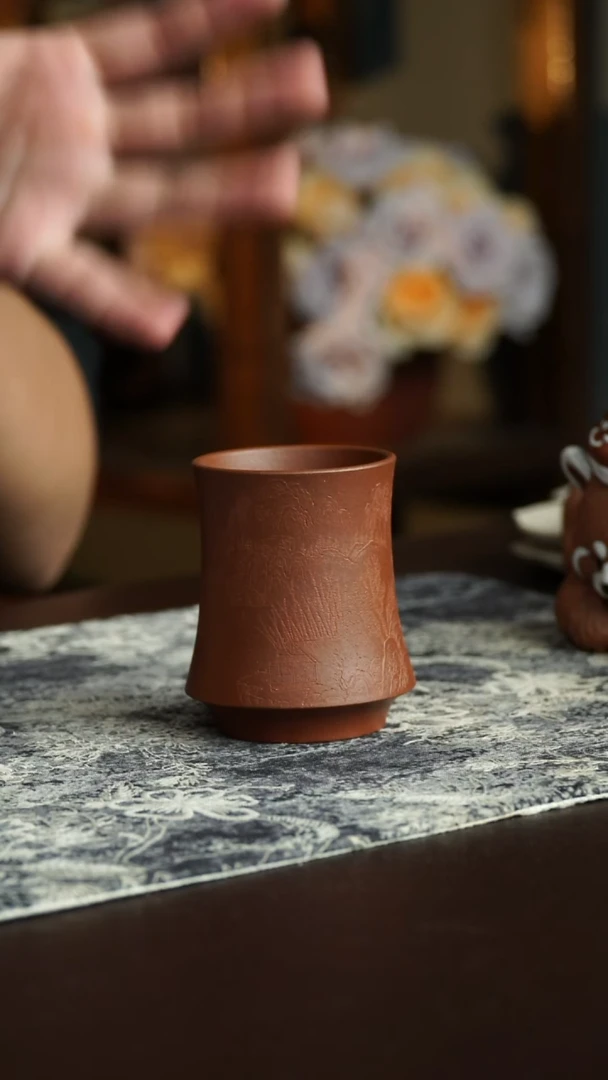 茶杯紫砂33号宜兴紫砂原矿作品朱泥