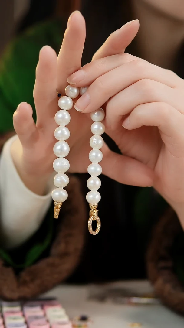 银S925镶嵌手串淡水珍珠珍珠手串