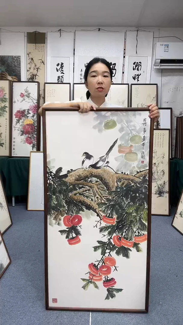 国画62*122实木画框京东包邮手绘