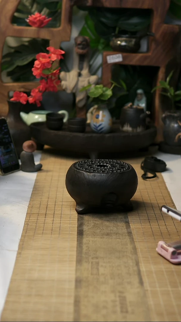 香樟木实木温茶炉