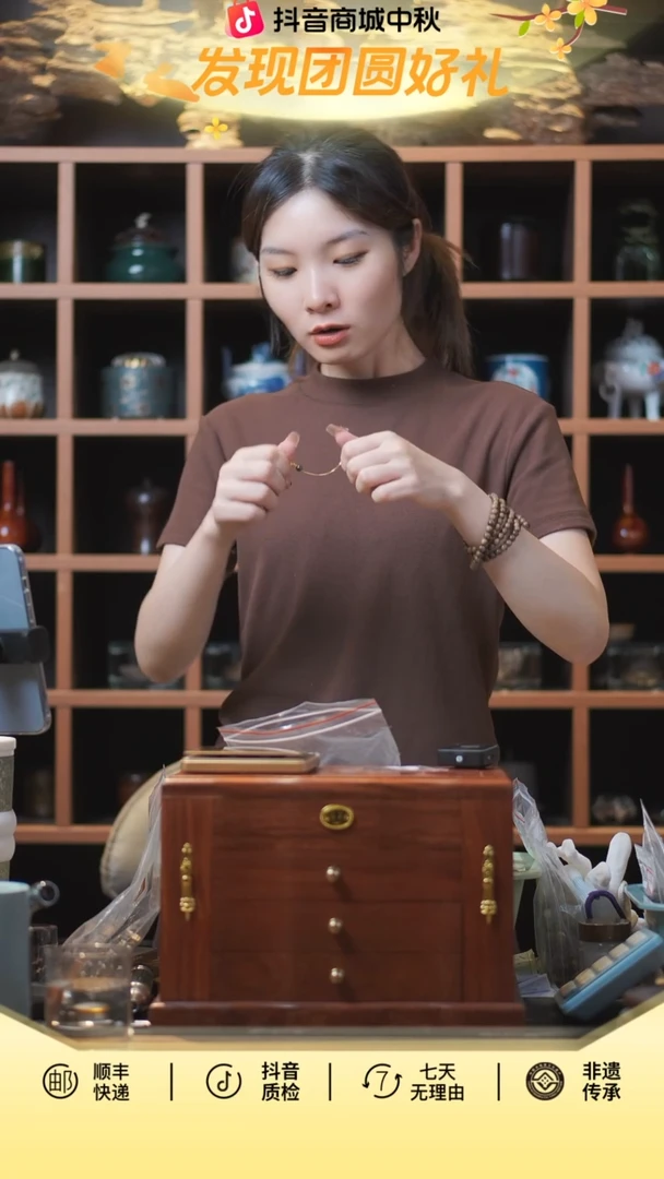 其他（人造材质）非金属木质长相思 复古耳线