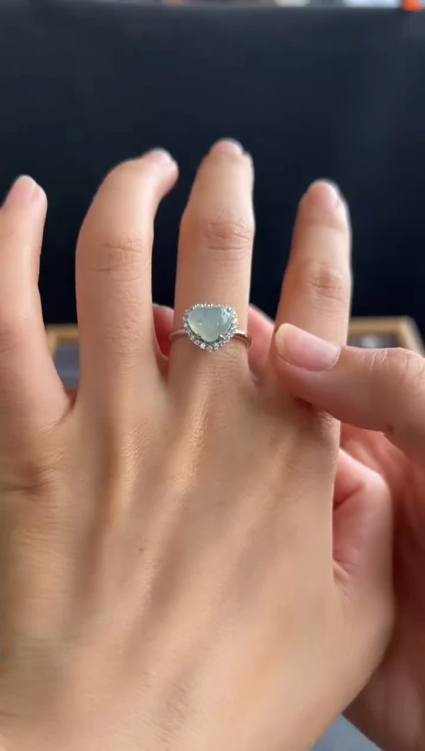 翡翠戒指银S925镶嵌219买断