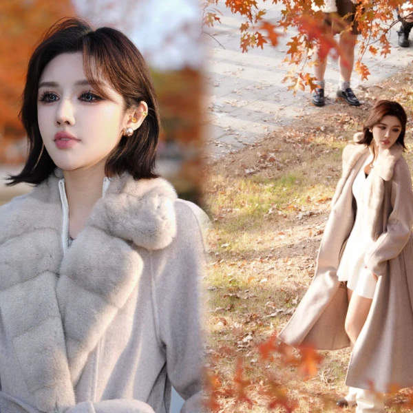 2025时尚秀场款长款一百分的澳洲进口美利奴超细澳毛-HL2505