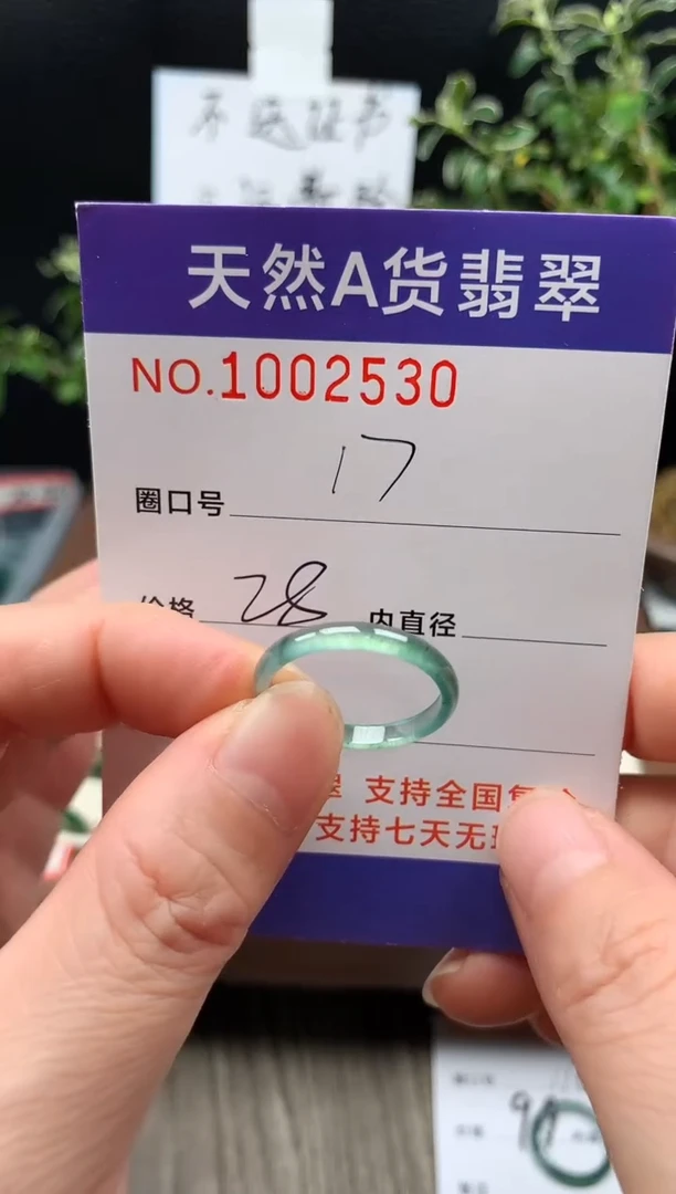 未镶嵌戒指翡翠17#