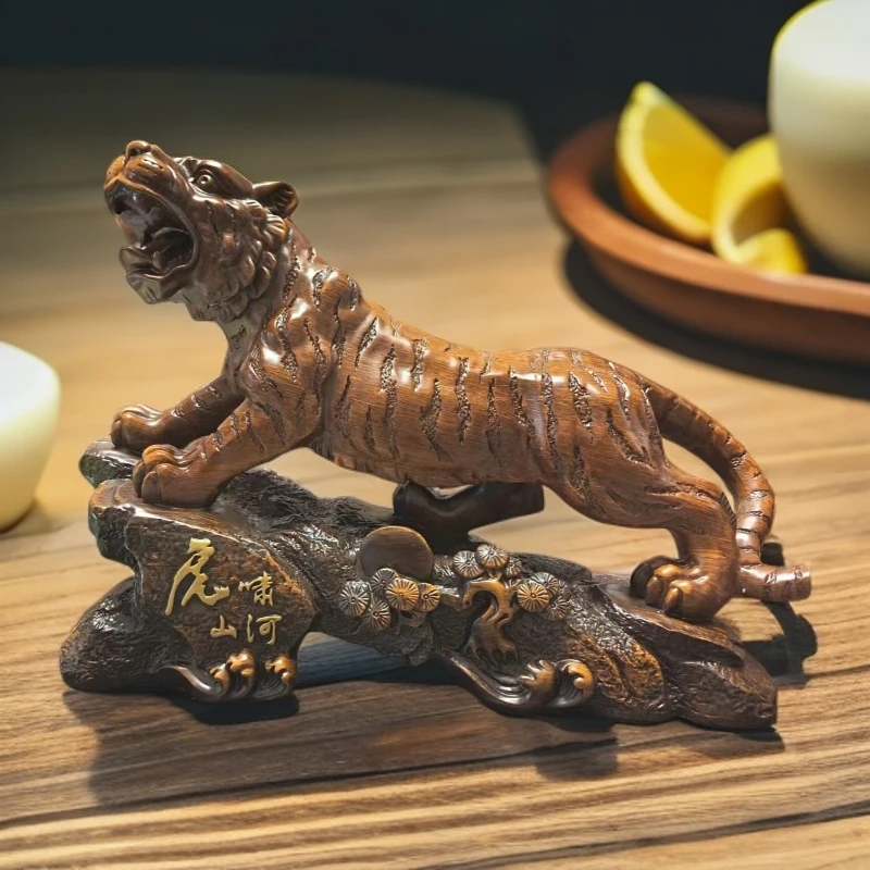 虎啸山河生肖老虎摆件招财新中式客厅玄关办公室虎年装饰开业礼品