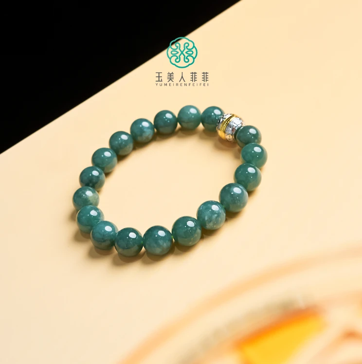 菲菲珠宝好*翡翠单圈手串约10mm