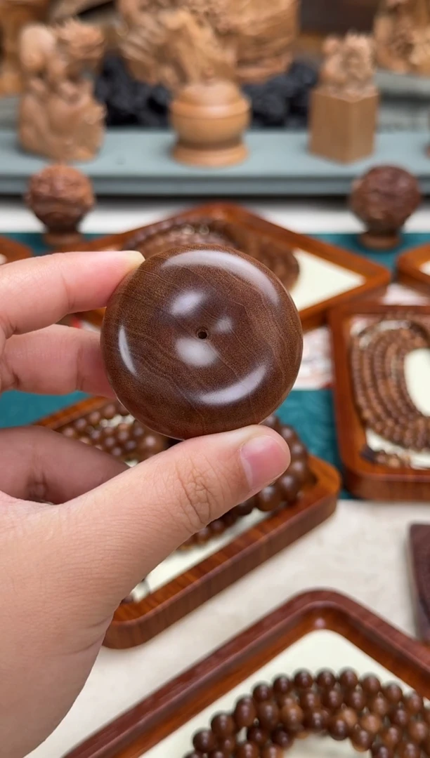 檀香木吊坠5.0平安扣 印度老山檀香