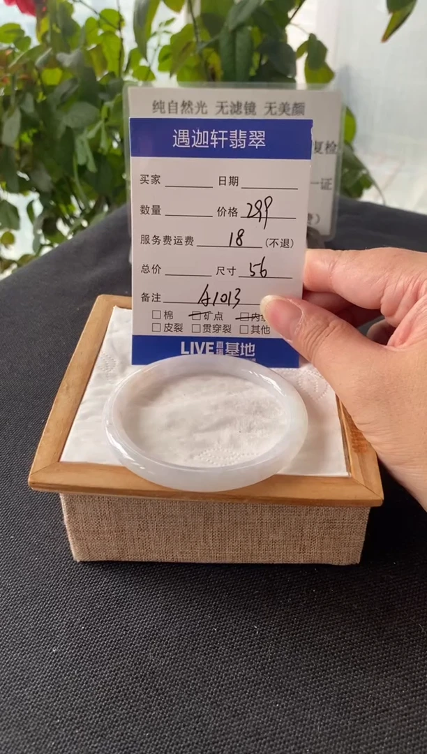 未镶嵌手镯翡翠56.5圈口 A1013编码
