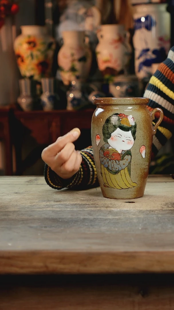 【闪购商品】瓷片景德镇纯手工釉下彩精品花瓶