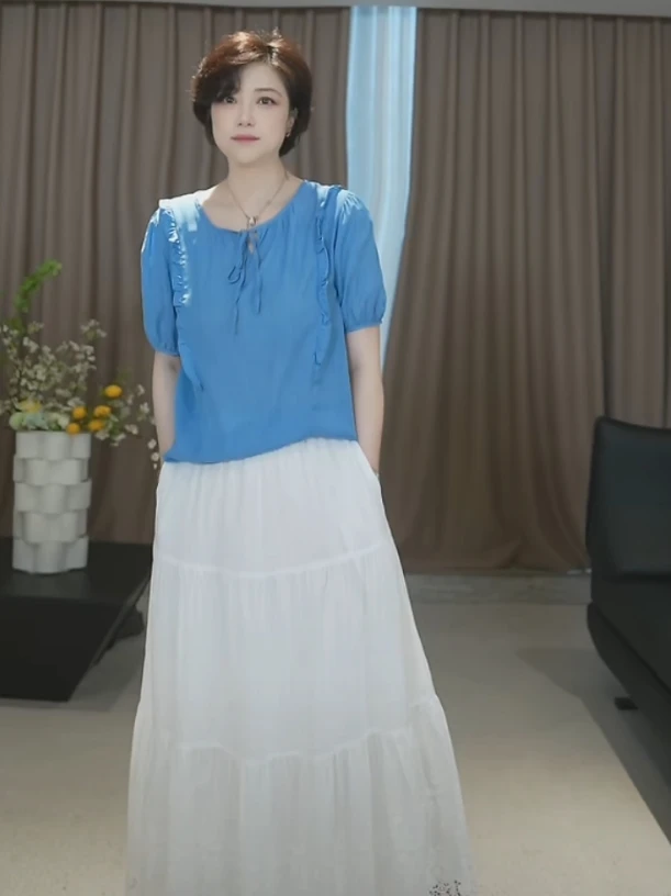 【U.M】云梭织语减龄显瘦短袖衬衫