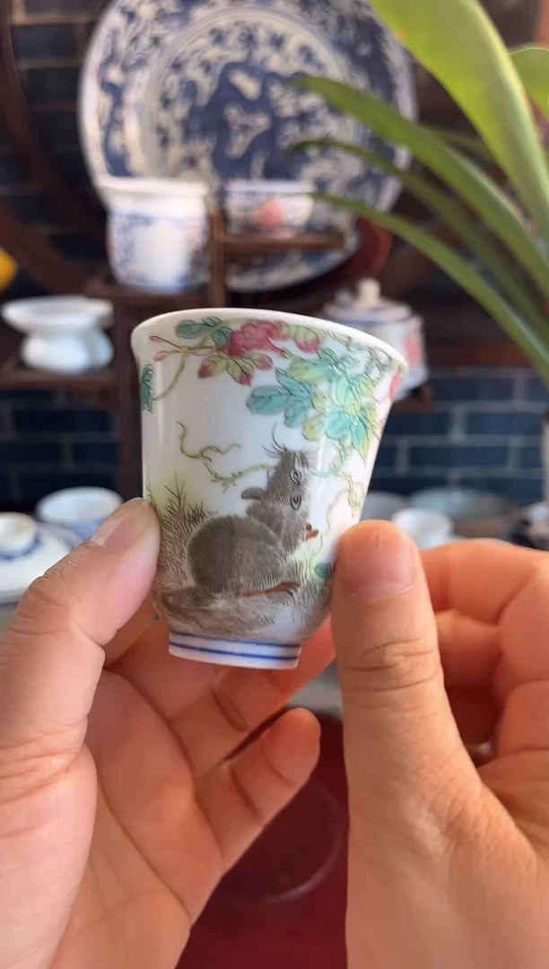杯子景德镇陶瓷艺术品鼠