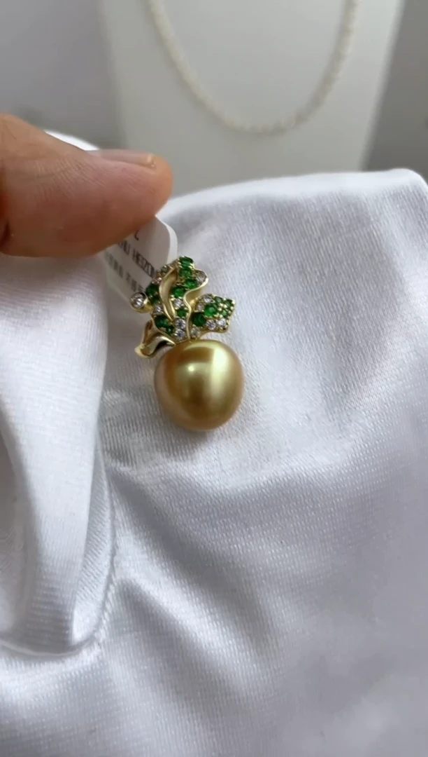 银S925镶嵌吊坠海水珍珠多样性发其一