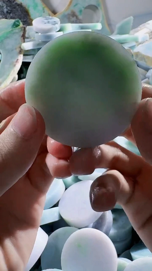 翡翠裸石缅甸翡翠A货文9348