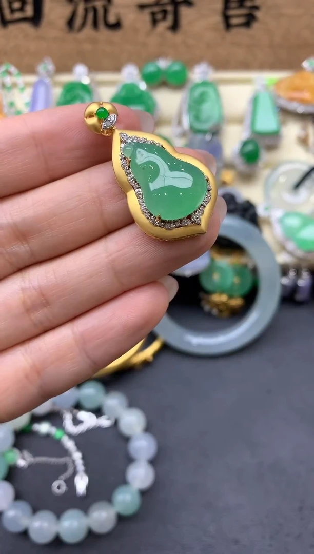 【闪购商品】翡翠颈饰18K金镶嵌474-中国好珍宝