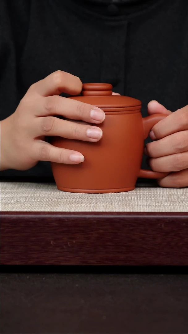 茶杯紫砂朱泥汉瓦三件套