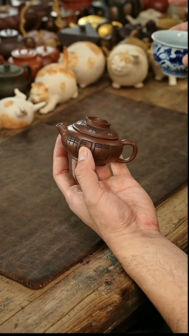 茶壶紫砂花开见佛