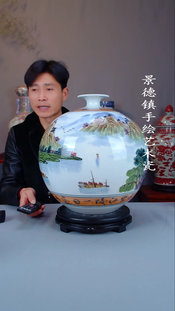 摆件陶瓷景德镇手工手绘陶瓷摆件51