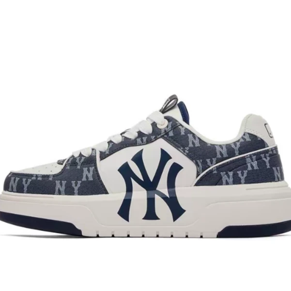 MLB Chunky Liner 24SS 潮流厚底  低帮 板鞋 男女同款 海军蓝