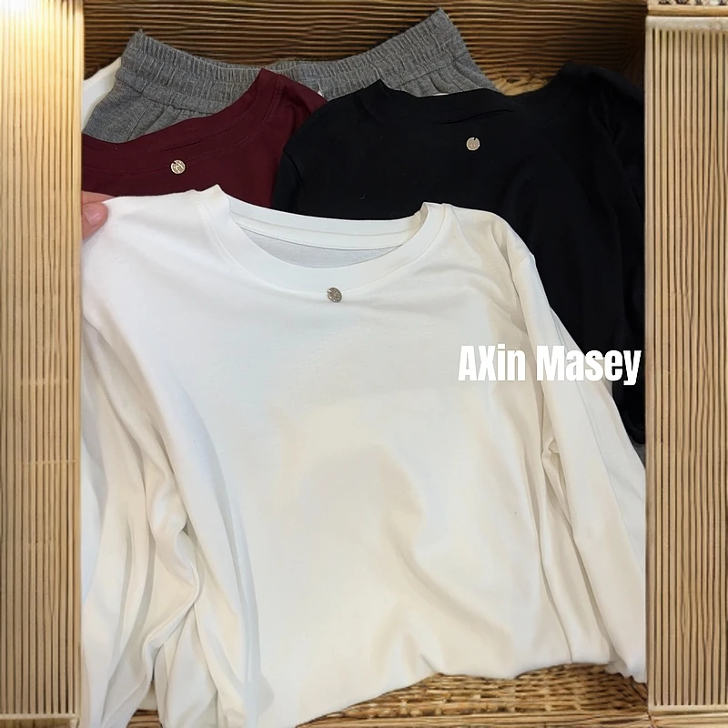 阿欣家~小银片长袖百搭打底衣