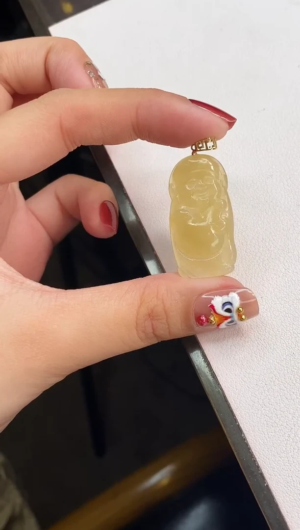 【闪购商品】翡翠颈饰18K金镶嵌财财