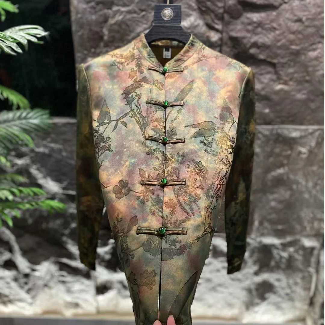 263058 172男士新款时尚潮流休闲唐装外套