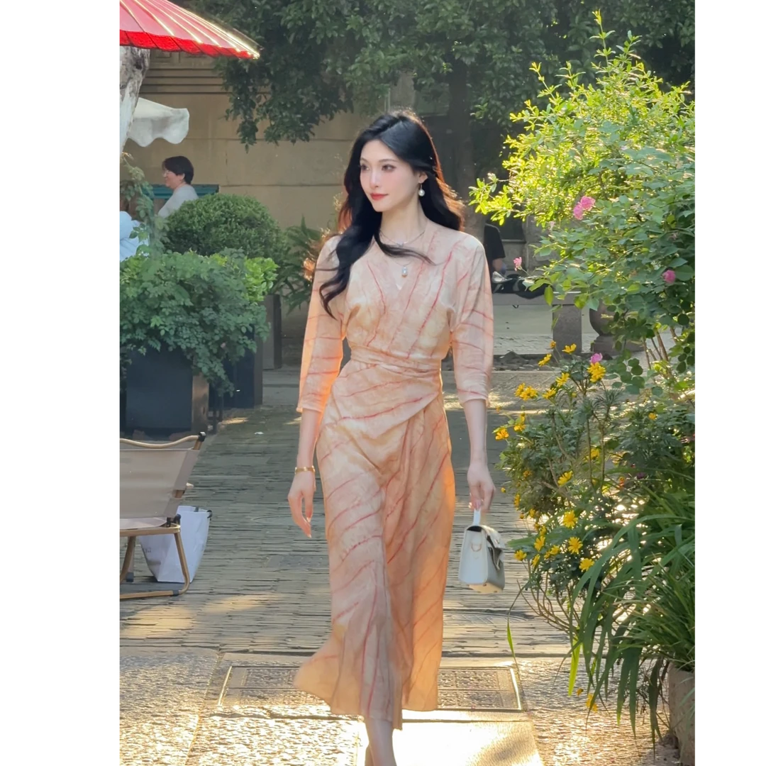 CHUCHU清货专场【豆蔻年华】花色复古小众夏季碎花连衣裙XMZH7377