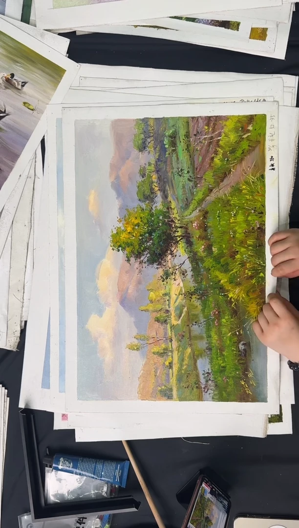 油画【原创·保真·带证书】朝鲜画家纯手绘油画--顺丰包邮--