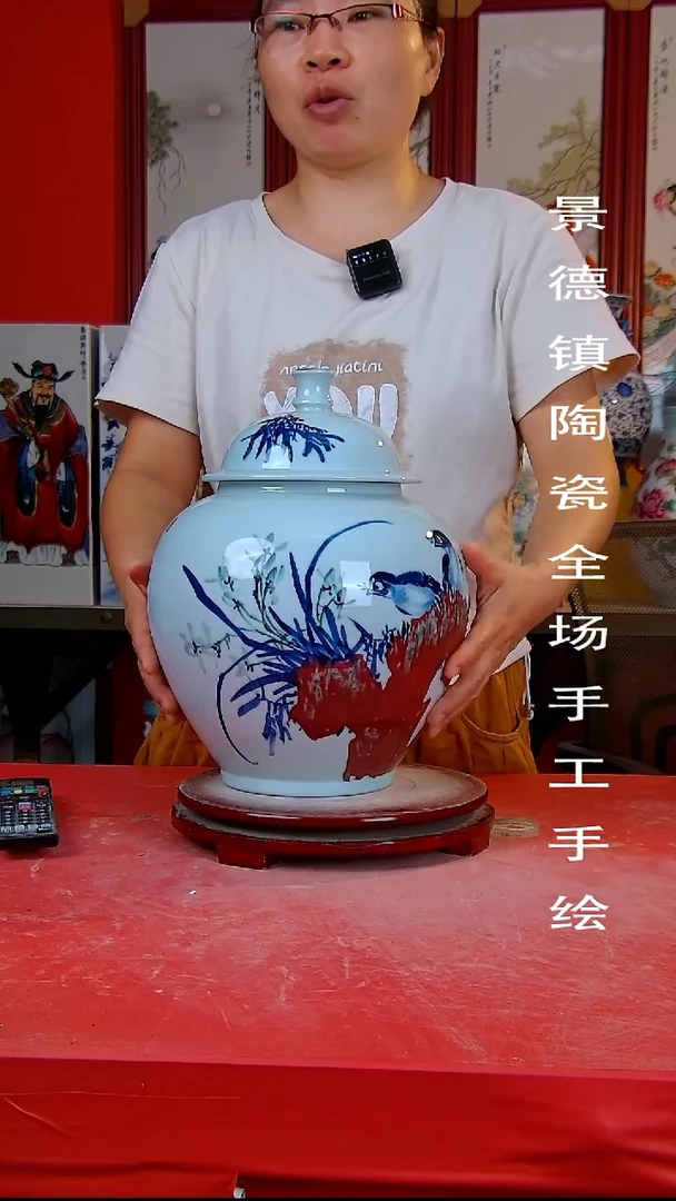 摆件手景德镇陶瓷 全场手工绘