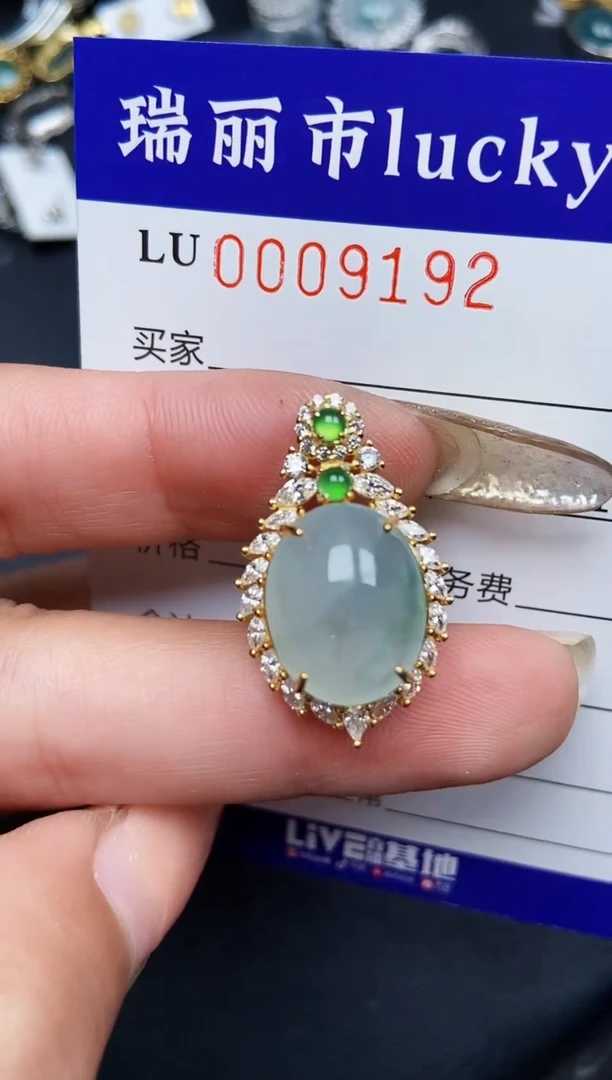 【闪购商品】翡翠颈饰银S925镶嵌9192