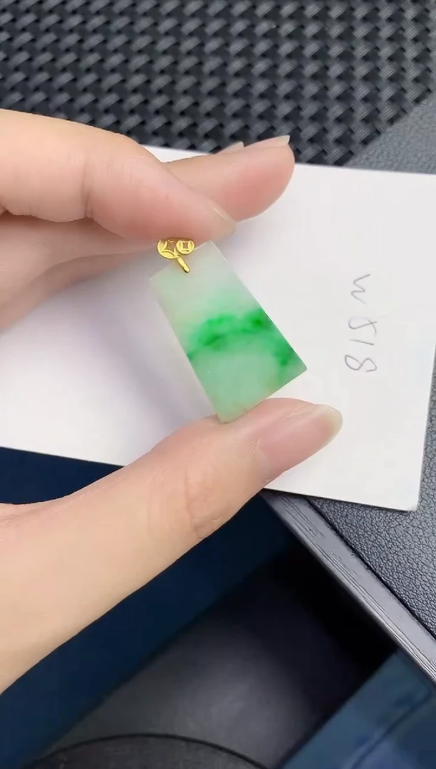 翡翠银S925镶嵌颈饰天然翡翠緬甸A貨