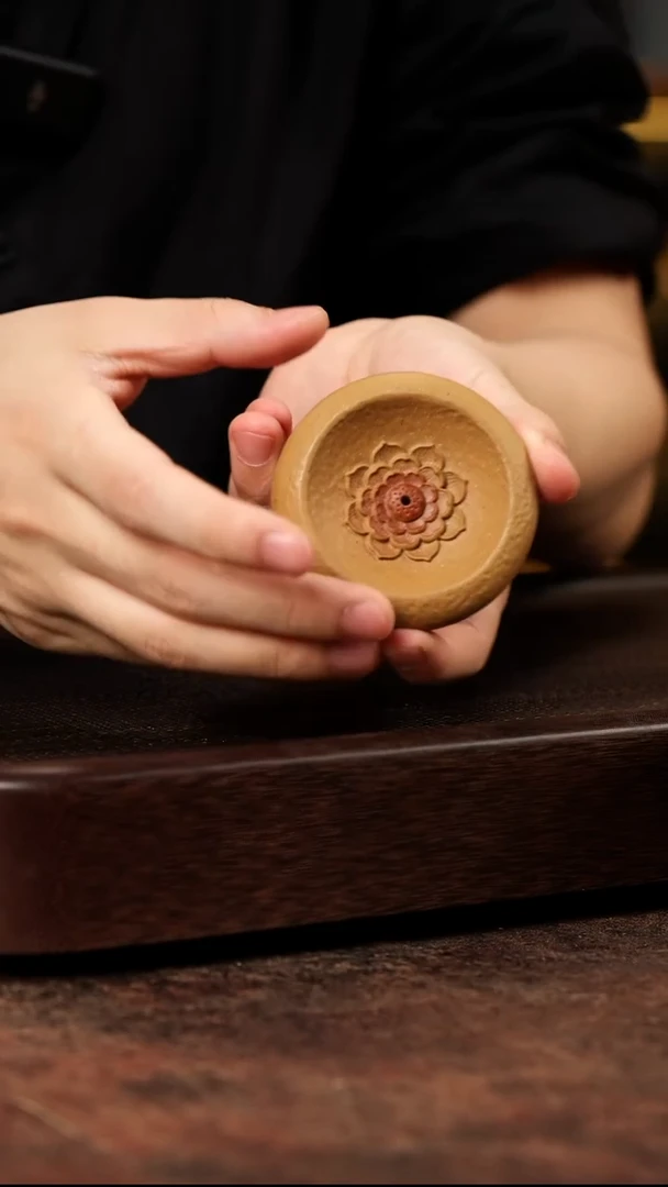 茶壶紫砂莲花香插