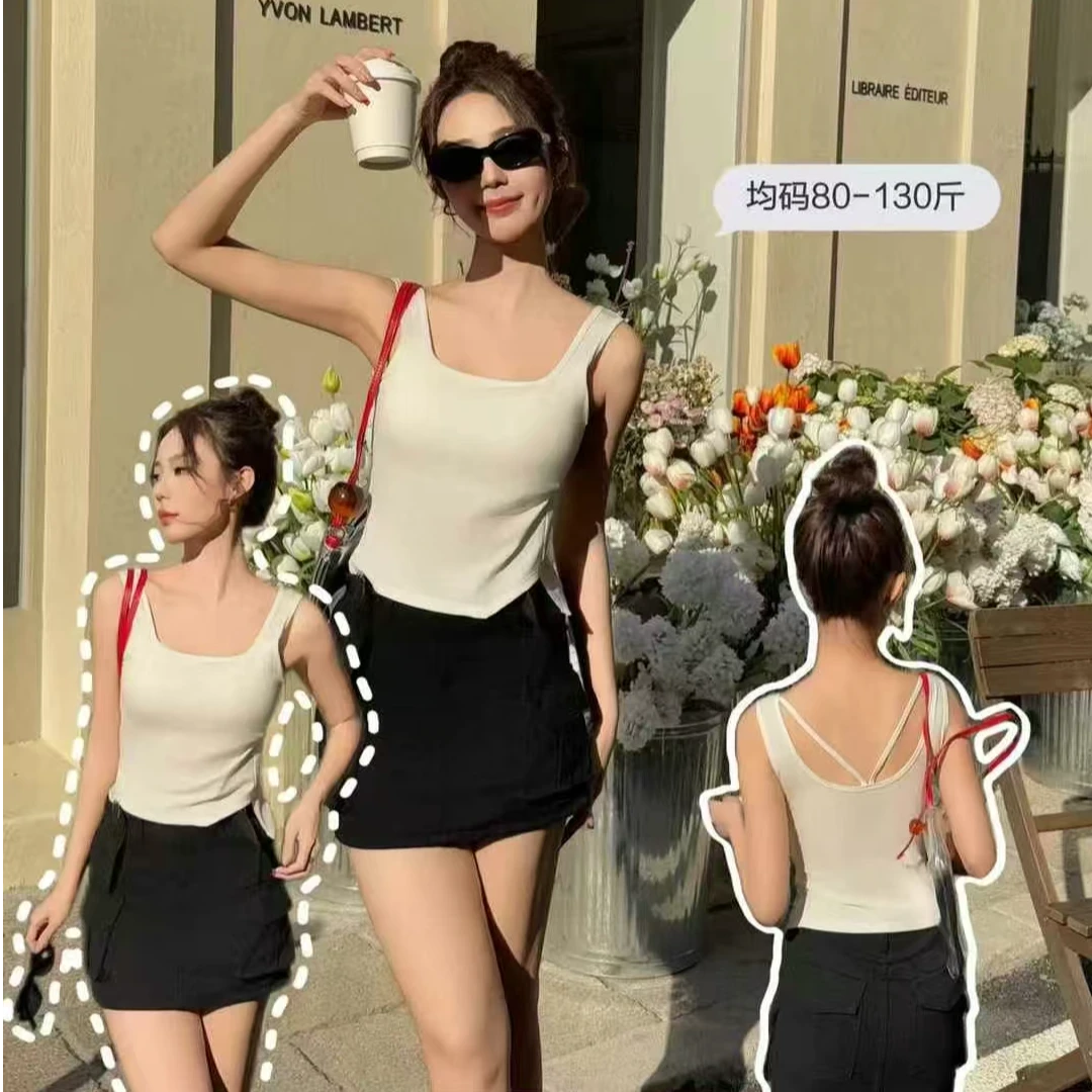 8805宽松型休闲短款少女风内搭性感风修身时尚吊带背心运动