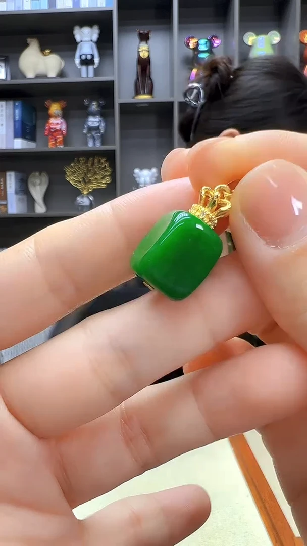 翡翠14K金镶嵌颈饰丹丹diy劲饰