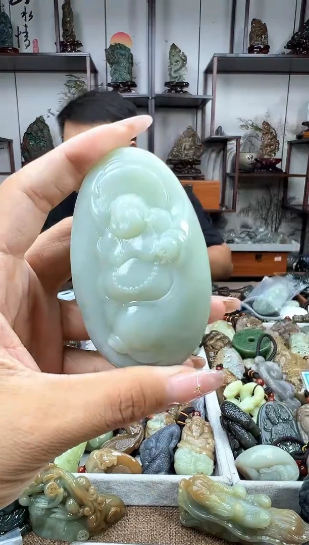 和田玉未镶嵌把件1